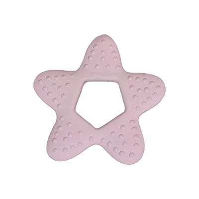 Abbildung von Filibabba® Stern Beißring für Babys Star Teether Naturkautschuk Zahnungshilfe (Light Lavender)