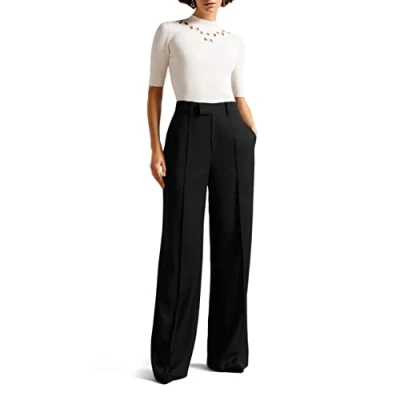 Abbildung von Ted Baker Damen Hildiat Lässige Hose, Schwarz, 3