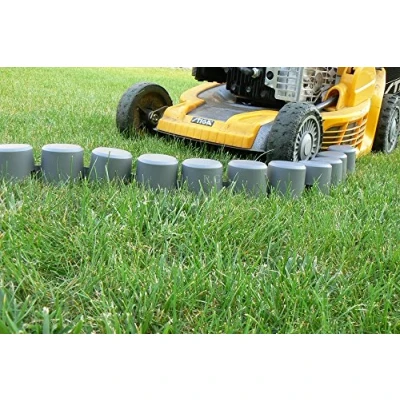 Abbildung von Palisade Rasenkante Beetumrandung Beeteinfassung 4,05m 3 Farben TOP (grau)