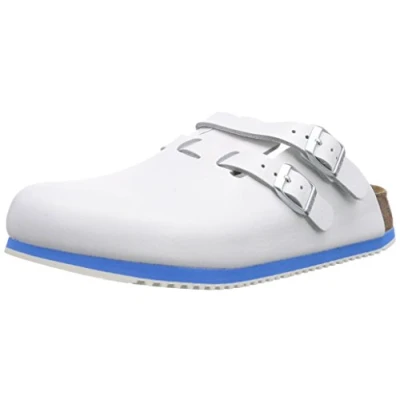 Abbildung von Birkenstock KAY Pantolette flach, Damen, Größe: 41, White/light blue Schuhe
