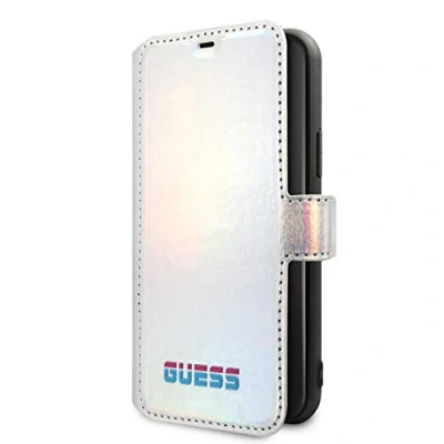 Abbildung von Guess Iridescent Book Case für Apple iPhone 11 Pro Max Silver, GUFLBKN65BLD