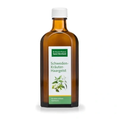 Abbildung von Sanct Bernhard Schwedenkräuter Haargeist mit Brennnessel, Holunder , Walnussblättern150 ml