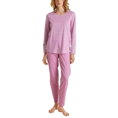 Abbildung von Calida Daylight Dreams LANG Nachtwäsche Set, Damen, Größe: 36/38, Bubble gum pink