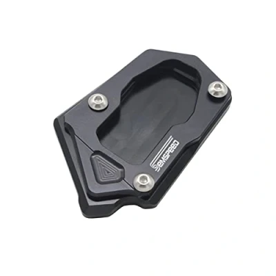 Abbildung von LongGreat CNC Aluminium Motorrad Seitenständer Unterstützung Fuß Verbreiterung Ständer Platte für Aprilia RS660 Tuono 660 2020 2021 (Schwarz)