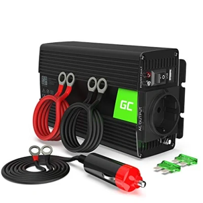Abbildung von Green Cell® 500W/1000W 24V auf 230V Reiner Sinus Volt kfz Spannungswandler Wechselrichter Konverter Pure Sine Wave Power Solar Inverter DC AC Umwandler Stromwandler Zigarettenanzünder Steckdose