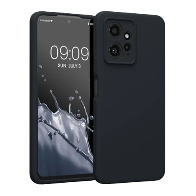 Abbildung von kwmobile Handyhülle kompatibel mit Xiaomi Redmi Note 12 (4G) Hülle gummierte Handy Case aus Silikon in Heidelbeerblau