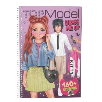Abbildung von Depesche 13387 TOPModel Rebel Kitty Dress Me Up Stickerbuch mit 20 Seiten vorgedruckter Model Motive zum Selbstgestalten, inkl. 7 Stickerbogen