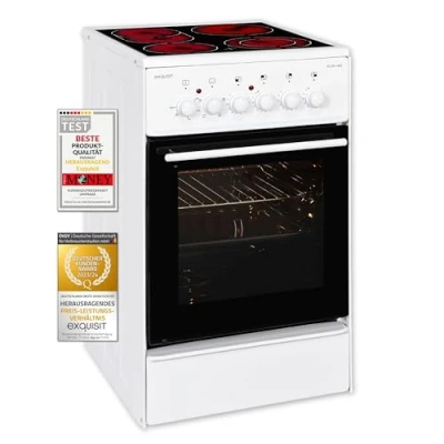 Abbildung von exquisit Elektro Standherd ECM 5 4 BZ, Grill, Umluft, 2 Kreisbräter &amp; Bräterzone ideal für flexibles Kochen