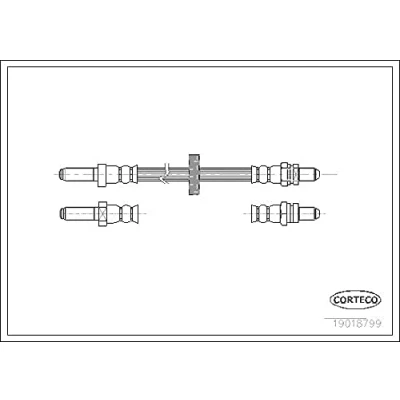 Abbildung von CORTECO 19018799 Bremsschläuche Hinterachse 227 FORD: ESCORT 4 Cabriolet, 4, 3