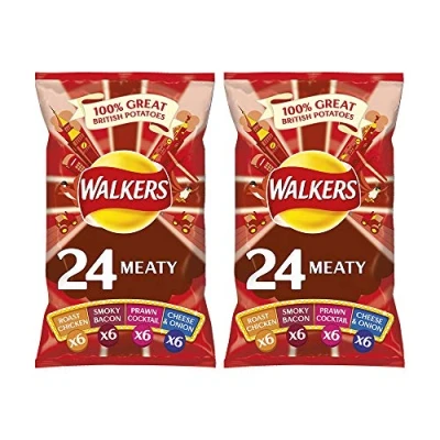Abbildung von Walkers Crisps Meaty Variety Packungen, 4 Geschmacksrichtungen, 24 Packungen (25 g), 2