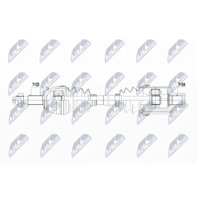 Abbildung von NTY NPW PL 061 Antriebswelle Vorderachse rechts 583 Schaltgetriebe OPEL: Mokka / X