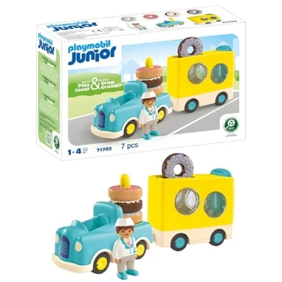 Abbildung von Playmobil® Konstruktions Spielset Verrückter Donut Truck mit Stapel und Sortierfunktion (71702), (7 St), JUNIOR, Made in Europe