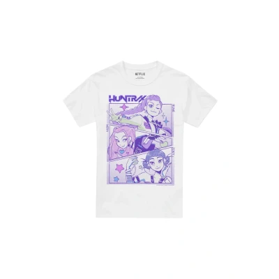 Abbildung von Netflix KPOP Demon Hunters Anime Huntrix Tshirt print, Herren, Größe: Large, White