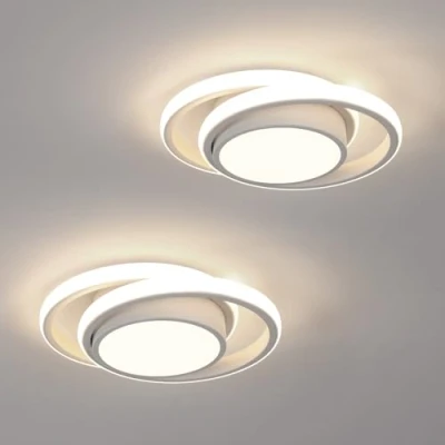 Abbildung von Comely 2 Stück Deckenlampe LED, 32W LED Deckenleuchte Rund, 2350LM Modern für Schlafzimmer Badezimmer Küche Gang Balkon, 4500K Neutrales Licht Durchmesser 28cm