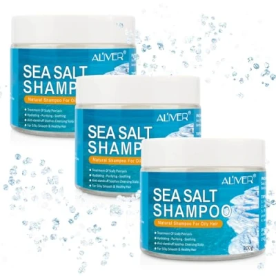 Abbildung von P Beauty 3x Meersalz Shampoo Totes Meer Salz Haarwachstum Volumen &amp; Anti Schuppen Haarshampoo Tiefenreinigung für kräftiges Haar, Feuchtigkeitsspendende Haarpflege, Kopfhautpflege alle Haartypen