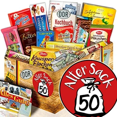 Abbildung von Alter Sack 50 Geschenkidee Herr Schokolade Box DDR
