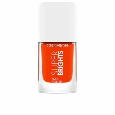 Abbildung von Catrice Super Brights Nail Polish, Nailpolish, Nagellack, Nr. 010 Aperitivo, orange, glänzend, farbintensiv, ohne Aceton, vegan, Mikroplastik Partikel frei (10,5ml)