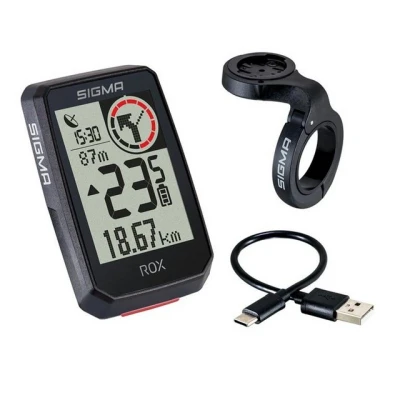 Abbildung von Fahrradcomputer GPS Sigma ROX 2.0 Mit Overclamp Butler Lenkerhalterung Schwarz