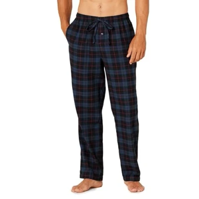 Abbildung von Amazon Essentials Herren Pyjamahose aus Flanell (erhältlich in Big &amp; Tall), Schwarz Blau Karomuster, M