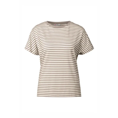 Abbildung von Street One Gestreiftes Tshirt print, Damen, Größe: 38, Beige