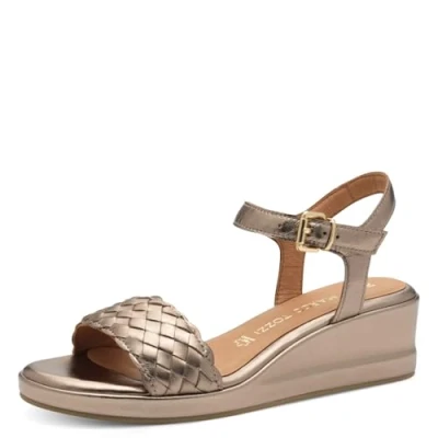 Abbildung von Marco Tozzi Keilsandalette, Damen, Größe: 40, Rose metallic Schuhe