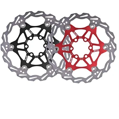 Abbildung von ANCLLO Fahrrad Bremsscheibe, 160 mm 6 Schrauben Mountainbike Bremsscheibe mit schwimmender Fahrradbremsbelag, guter Wärmeableitung und Bremsleistung
