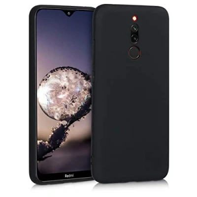 Abbildung von kwmobile Handyhülle kompatibel mit Xiaomi Redmi 8 Hülle Handy Case aus weichem Silikon in Schwarz matt