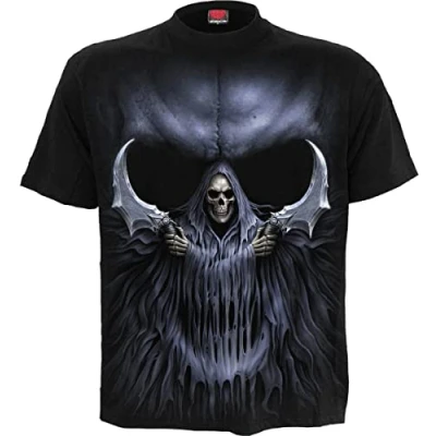 Abbildung von Spiral Double Death Männer T Shirt schwarz S 100% Baumwolle Everyday Goth, Gothic, Rockwear