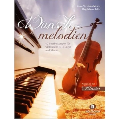 Abbildung von Wunschmelodien: 40 Bearbeitungen für Violoncello (1. 4. Lage) und Klavier, Ausgabe Klavier