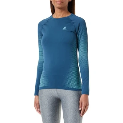 Abbildung von ODLO CREW NECK Performance WARM EC Langarmshirt Blue wing teal polynya, Damen, Größe: XS, polynya