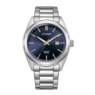 Abbildung von Citizen BI5110 54H Herren Armbanduhr Quarz Blau/Roségoldfarben