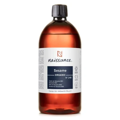 Abbildung von Naissance Sesamöl BIO (Nr. 248) 900ml zertifiziert, Kaltgepresst für Haut, Haare, Nägel, Massage