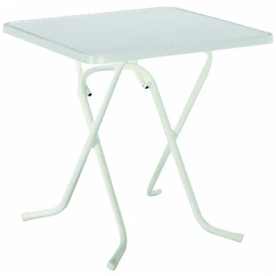 Abbildung von Scherenklapptisch eckig 67x67cm weiss
