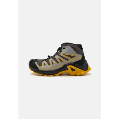 Abbildung von Salomon X Ultra MID GTX Unisex Hikingschuh für Kinder, Größe: 32, Castlerock/black/spicy mustard Textil/synthetik