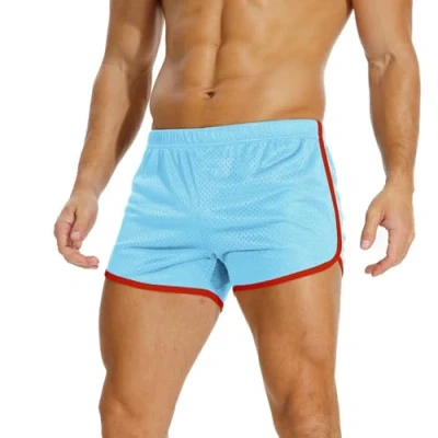 Abbildung von AIMPACT Sport Shorts Herren 3 Inch Turnhose Kurz Mesh Atmungsaktiv Bodybuilding Fitness Training Sporthose (Blau M)