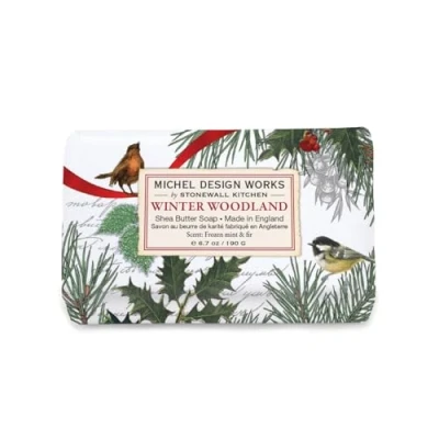 Abbildung von Michel Design Works Sheabutter Badeseife Bar Festive Winter Woodland, Frozen Mint &amp; Tanne Duft, 190 g
