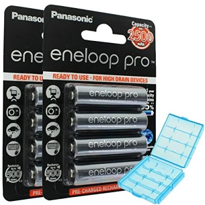 Abbildung von Sanyo XX eneloop Technology 8er Pack HR 3UWX 2500mAh und AccuCell AkkuBox