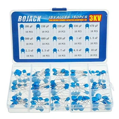 Abbildung von BOJACK 15 Werte 150 Stück 3KV / 100 pF bis 10 nF Hochspannungs DIP Keramikkondensator Sortiments kit