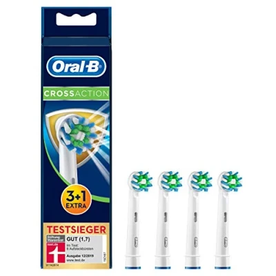 Abbildung von Braun Oral B 4210201207238 CrossAction Aufsteckbürsten Mit Bakterienschutz, Verhindert Bakterielles Wachstum Auf Den Borsten, 4 Stück