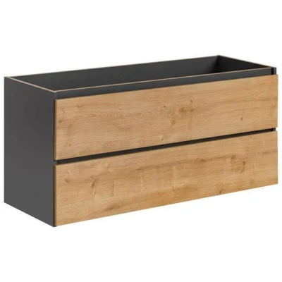 Abbildung von Lomadox Waschbeckenschrank MODENA 56 Hamilton Eiche Nb. 120/57/46 cm
