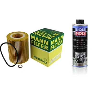Abbildung von MANN FILTER Ölfilter HU 925/4 x + 2427 Pro Line Motorspülung