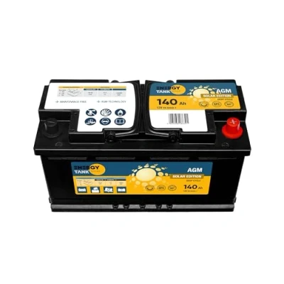 Abbildung von ENERGY TANK Solar 12V Batterie 140 Ah AGM 140Ah Solarbatterie 12 Akku Lange Lebensdauer Volt Batterien Effiziente Wartungsfrei Mover