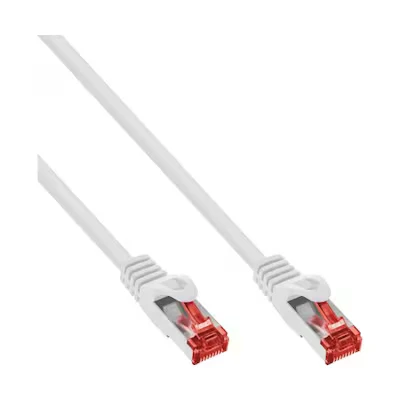 Abbildung von InLine® Patchkabel, S/FTP (PiMf), Cat.6, weiß, 5 m halogenfrei, Kupfer