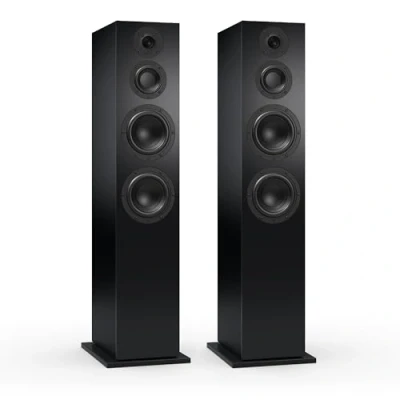 Abbildung von Nubert nuBoxx B 70 Schwarze Standlautsprecher 2 Stück Passivboxen für Moderne Wohnzimmer HiFi Lautsprecher bis 32 Hz ( 3dB) Ideal im Heimkino