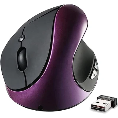 Abbildung von ergonomische Maus, kabellose 2,4 G hochpräzise wiederaufladbare vertikale Einstellbare DPI, reduziert die Belastung des Handgelenks, Speziell für kleine Hände Rechtshänder