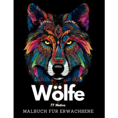 Abbildung von Wölfe Malbuch für Erwachsene mit 77 Motiven Mandala Entspannung und Stressreduzierung: im Mandalastil Antistress
