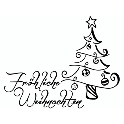 Abbildung von Heyda Motivstempel &#039;Fröhliche Weihnachten&#039; 8x6,4cm