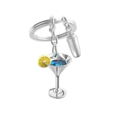 Abbildung von O meta[l]morphose METALMORPHOSE Schlüsselanhänger Cocktail Geschenk Herren Damen, silber, one size