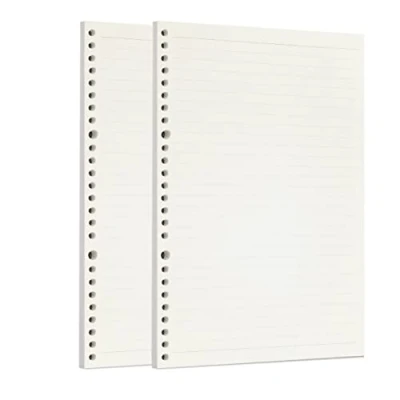 Abbildung von Zelten Lose Blatt Lochpapier Nachfüllpackungen Papier für 6 Loch Binder Persönlicher Organizer Tagebuch Notizbuch Nachfüllbarer Planer, Lined, B5/26 Hole