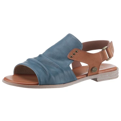 Abbildung von Mustang Shoes Riemchensandale, Sommerschuh, Sandalette, Blockabsatz, mit Klettverschluss